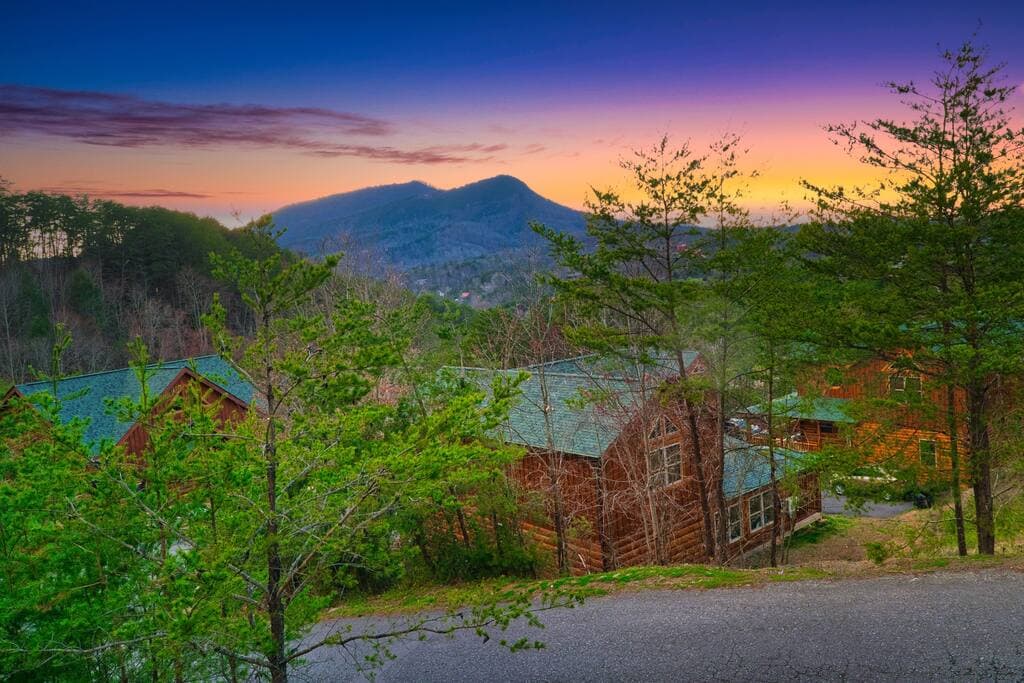 Sunset view from the cabin