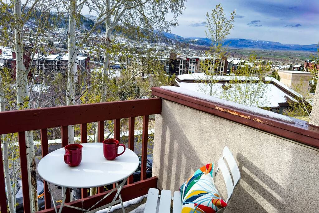 [2nd Floor Balcony] Great spot to sit and enjoy the view while sipping your morning cup of coffee! Such a peaceful and grateful way to start your day!
